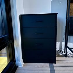 Sleek Black Dresser (4 Drawer) – Clean + Functional
