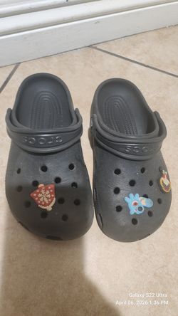 Crocs black kids size 2