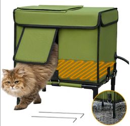 Heated cat house