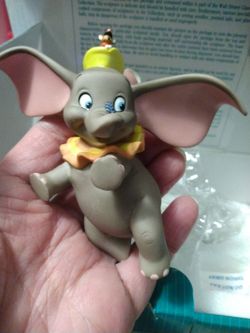 Vtg Disney Store Promo Dumbo Ornament and Timothy Mouse