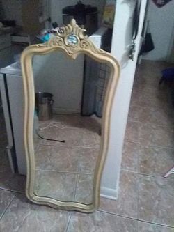 Antique mirror real wood