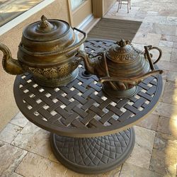 Large And Small Metal Decorative Metal Tea Kettles 