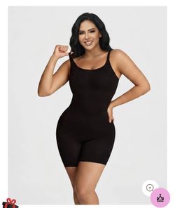curveshe One Piece Shapewear Bodysuit Black M Lift Support Slimming Tummy