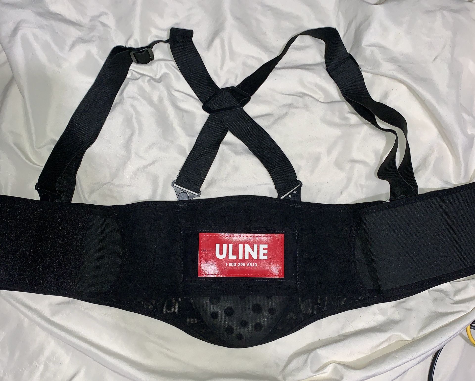 ULINE Back Support Belt With Suspender And Lumbar Support! Extra Firm Support! Lumbar Pad Molds Perfectly To Spine!