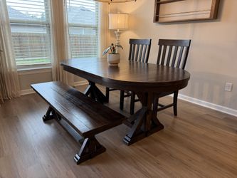 World Market Dark Wood Kitchen Table Set
