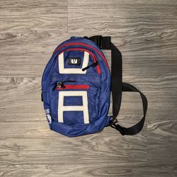 My Hero Academia U.A. High Uniform Sling Bag Crossbody Red/Blue Pockets Anime