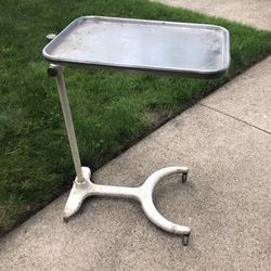 1930s Antique Medical Adjustable Height Mayo Stand Tray