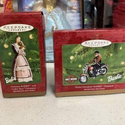 VINTAGE NEW BARBIE ORNAMENTS 