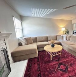 Like new Tan sectional modular couch- $800