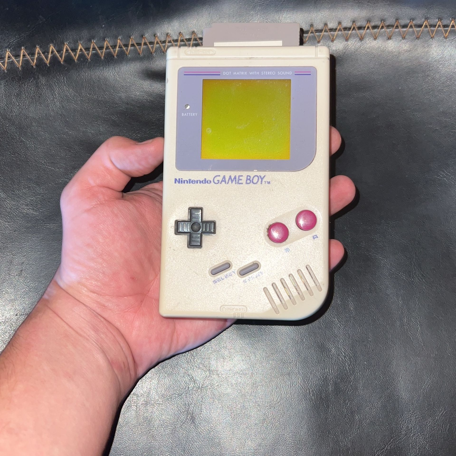 Vintage Game boy With Tetris And Possibly Other Games 