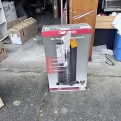 Pelonis 1,500-Watt Oil-Filled Radiant Electric Space Heater with Thermostat