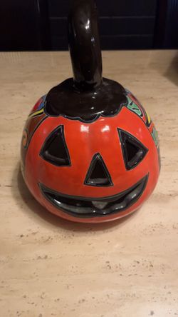 Pumpkin Old Town Candle Holder Decor