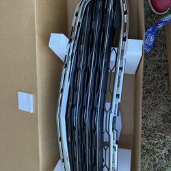 Grille Package For 2016-2018 Chevy Malibu Front Bumper Mesh Grille Set w/ Chrome Trim Molding