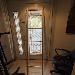 19 in. W x 1.6 in. D Espresso New Decorative Ladder with Solid American Maple Shelving Unit