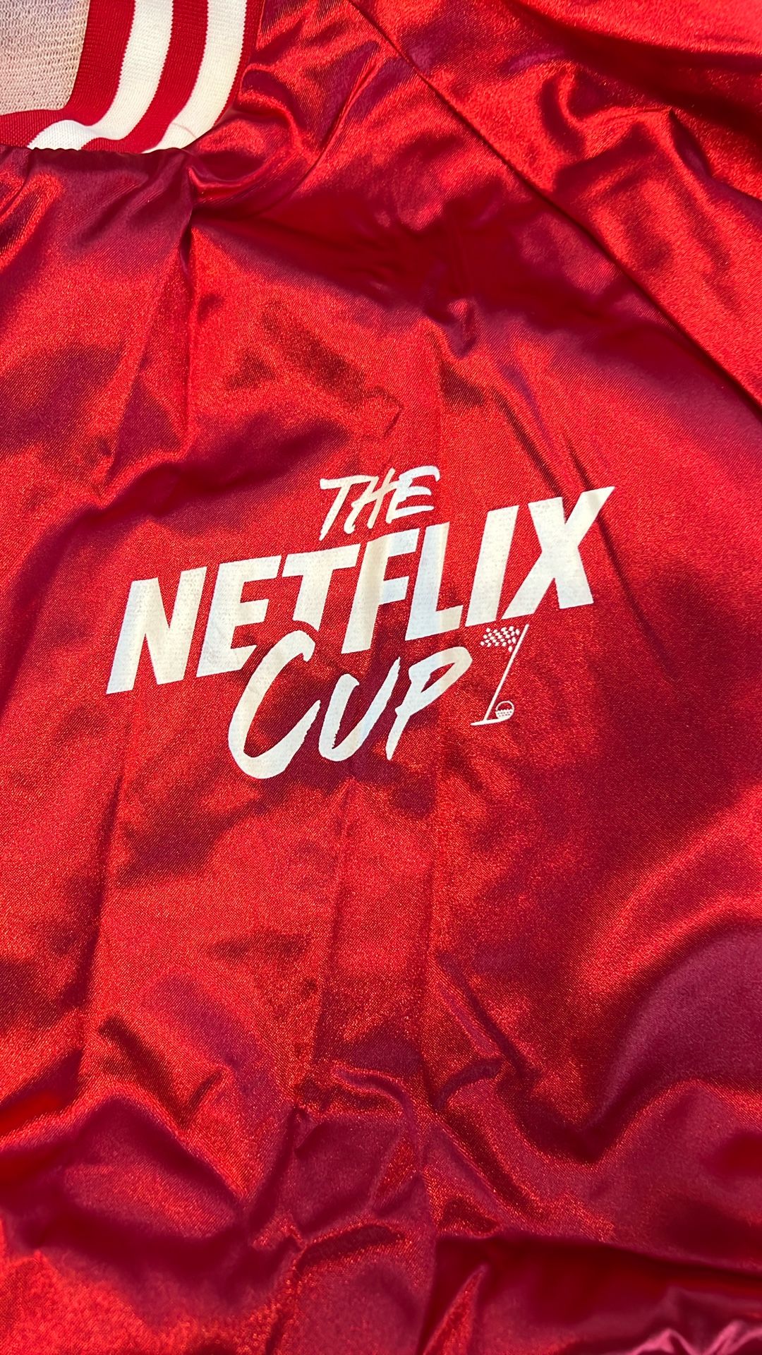 Netflix Cup Red Bomber Jacket
