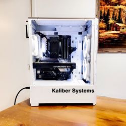 Custom White Gaming Computer with AMD Ryzen 7 2700X, 1070 GTX, 512GB NvME SSD