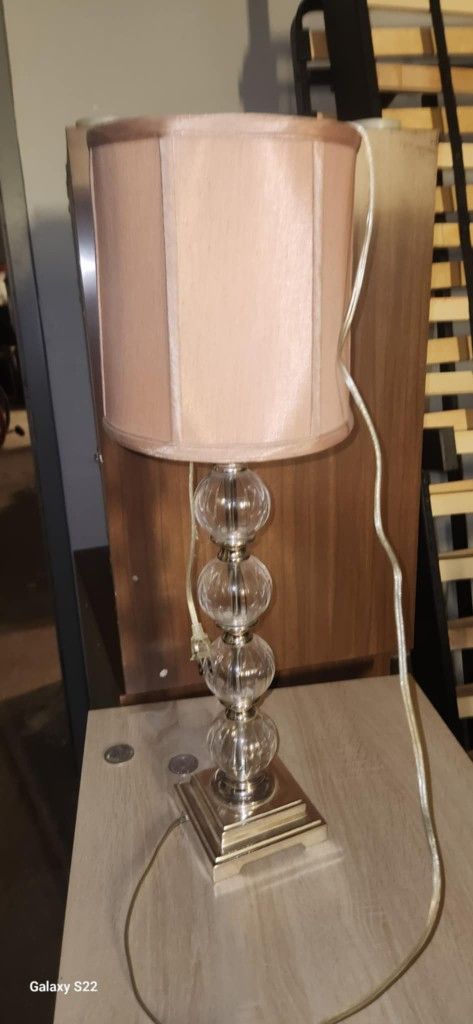 Table Crystal Lamp Midcentury