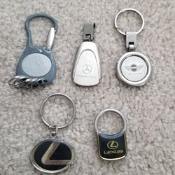 5 Car Key Chains (Benz, Lexus, Mini)
