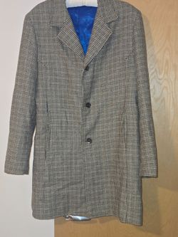 Designer wool overcoat