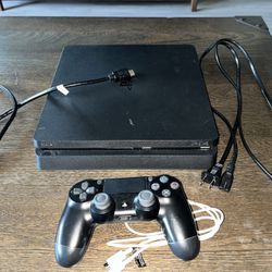 PS4 Console With Controller And Charger 500 GB Slim version