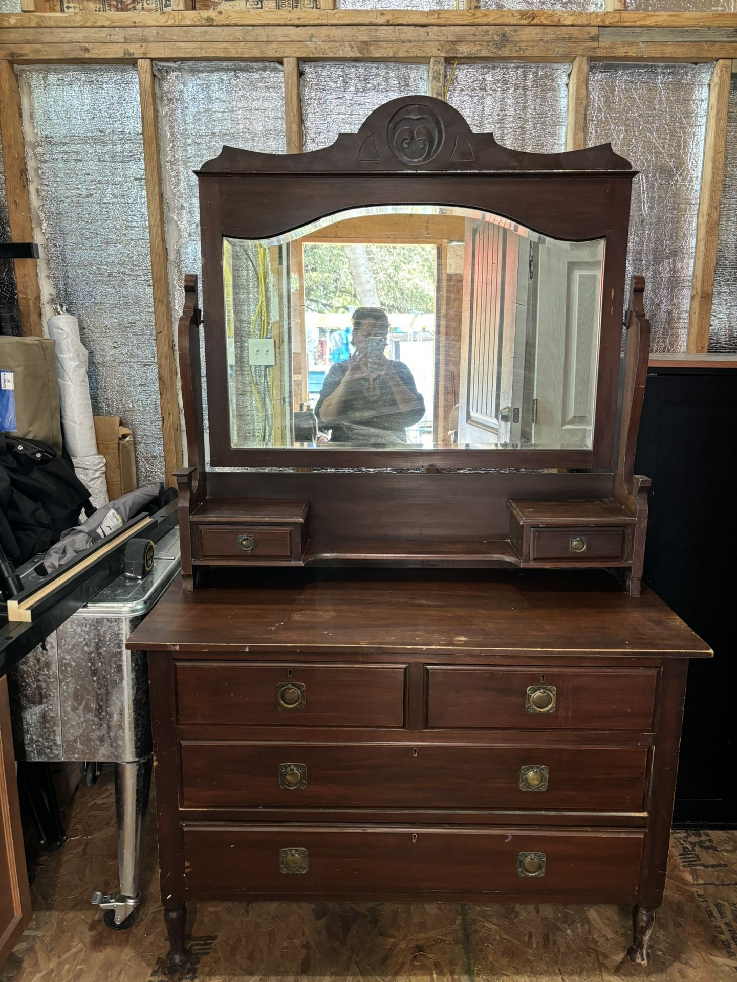 Antique Dresser And Armoire