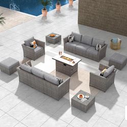 Brand New Patio Outdoor Furniture Set With Fire Pit 