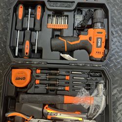 TOOLS 18 piece tool set with drill / measuring tape / blade screw driver