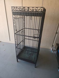 Large bird cage. Wrought iron