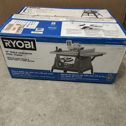 Ryobi 10 Inch Table Saw With Steel Stand 