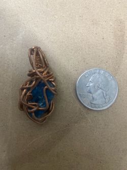 Handmade Pendant (Unidentified/Unspecified Precious Gem and Copper)