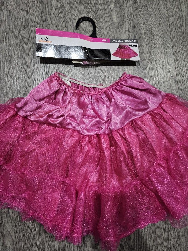 Kids Girls Pink Petticoat Tutu Skirt Costume