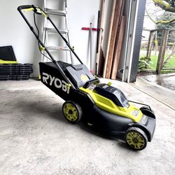 Ryobi ONE+ HP 18V Brushless 16 in. Cordless Battery Walk Behind Push Lawn Mower