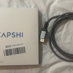 Capshi 8K 4K DisplayPort Cable 1.4, 6.6FT DP Cord (VESA Certified, 8K@60Hz, 4K@144Hz, 2K@240Hz/165Hz), 32.4Gbps High Speed Display Port Cable for Gami