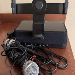 Karaoke set with two microphones