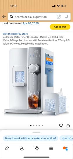 Ice Maker Water Filter Dispenser