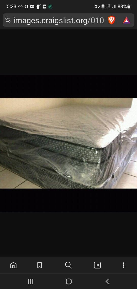 King size new thick pillow top bed can deliver