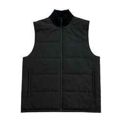 Lululemon Insulated Vest Mens XL Black Merino Wool Navigation Quilt Full Zip Gym