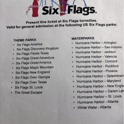 Hurricane Habor Tickets Good To December