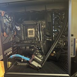 Pc Parts, Hyte Y70 Touch Infinite Case, Asus Rog Psu And Liquid Cooler Plus Ram