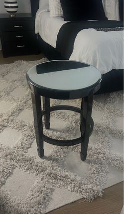 Glass side table
