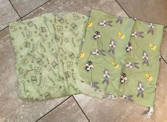 Pooh and Looney Tunes Flannel Receiving Blankets