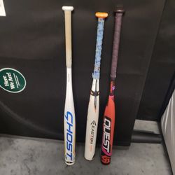 3 Youth Fastpich Softball Bats – Easton Ghost, Easton Mako, Louisville Quest – $30 OBO