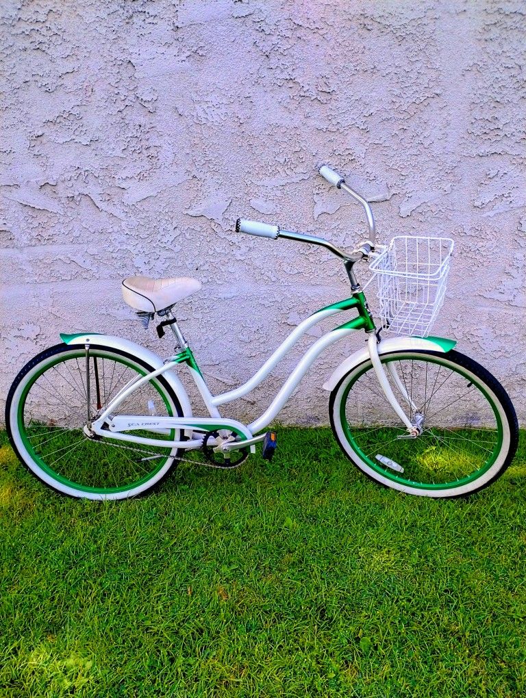 Classic Phat Sea Crest 26" Beach Cruiser Bike Bicicleta Basket