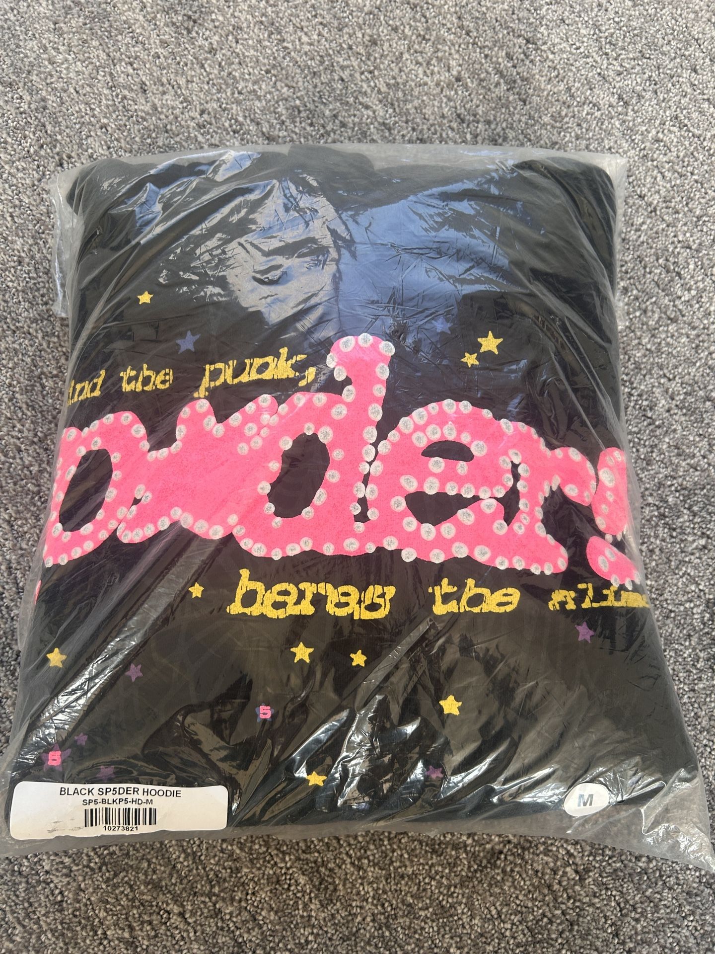 Sp5der hoodie v2 black authentic 