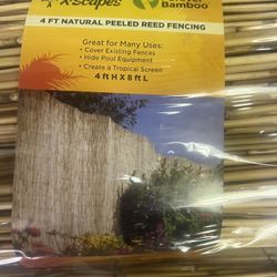 4 Ft Natural Bamboo Fence 