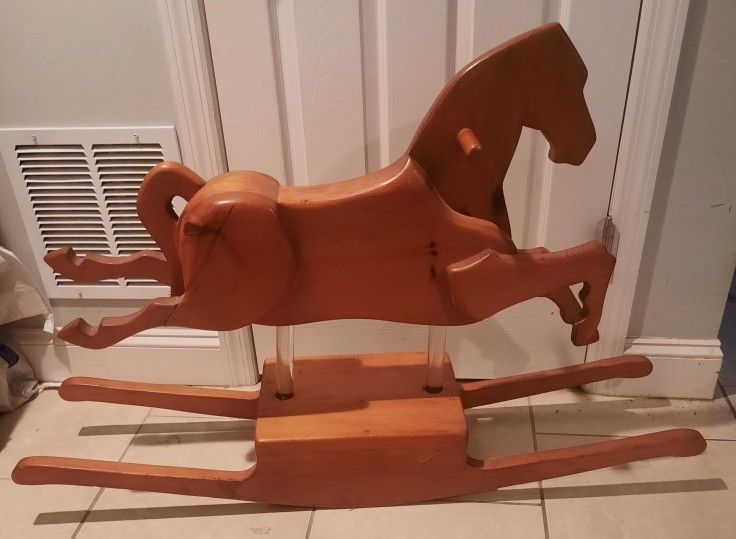 Handmade Solid WOOD Rocking Horse