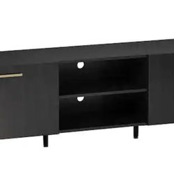 69 in. W Black Wood Entertainment Center