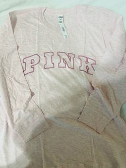 New vs pink long sleeve shirt large