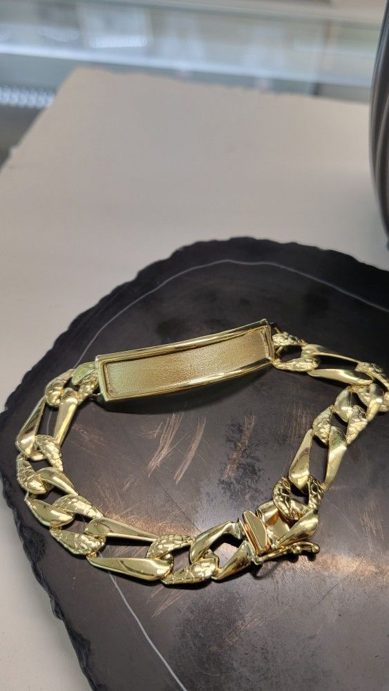 Esclava Con Id Para Hombre Oro 14k