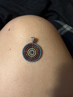 Sterling silver evil eye pendant
